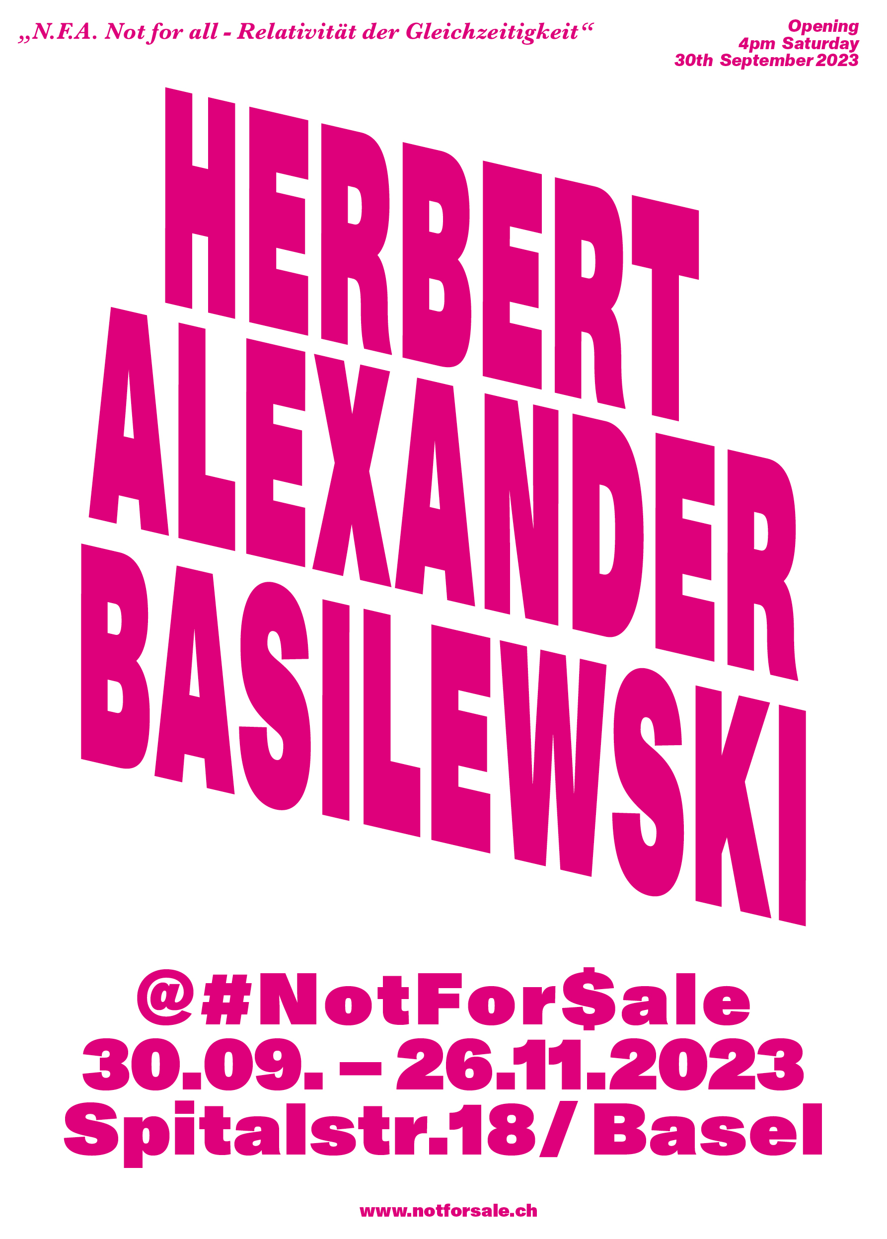 'N.F.A. Not For All - Relativität' by Herbert Alexander Basilewski - Poster